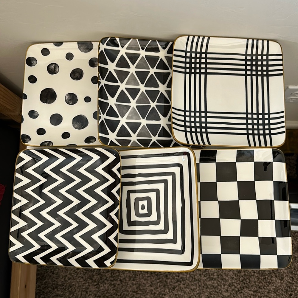 Over and Back appetizer square plates